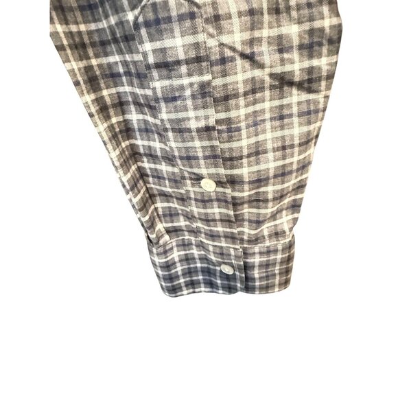 Polo Ralph Lauren Mens Plaid Long-Sleeve Button-Down Shirt Gray/Blue Cotton Size - Picture 4 of 7